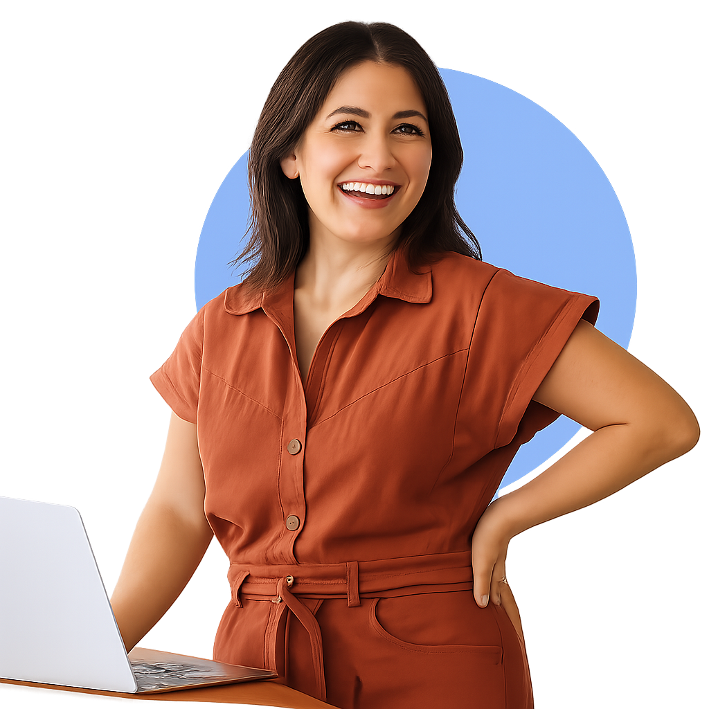 אישה מחייכת